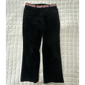 LILLY PULITZER Pants Womens 6 Black Corduroy Rainbow Waist Mid Rise Preppy